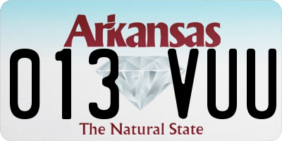 AR license plate 013VUU