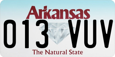 AR license plate 013VUV