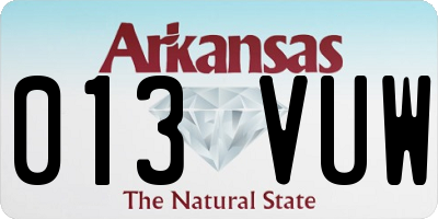 AR license plate 013VUW