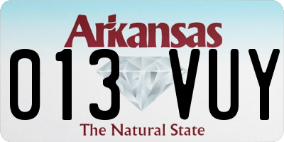 AR license plate 013VUY