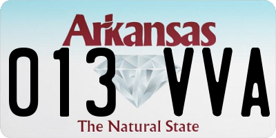 AR license plate 013VVA