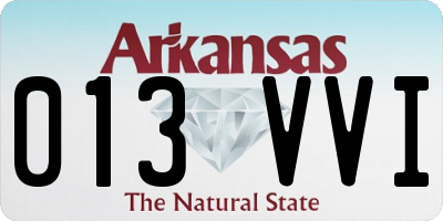 AR license plate 013VVI