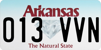 AR license plate 013VVN