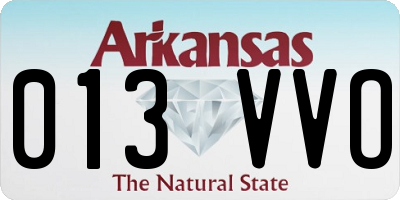 AR license plate 013VVO