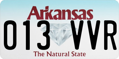 AR license plate 013VVR