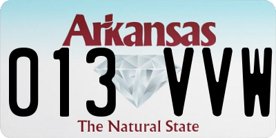 AR license plate 013VVW