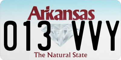 AR license plate 013VVY