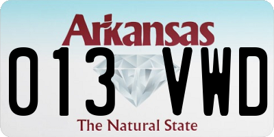 AR license plate 013VWD