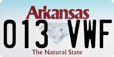 AR license plate 013VWF