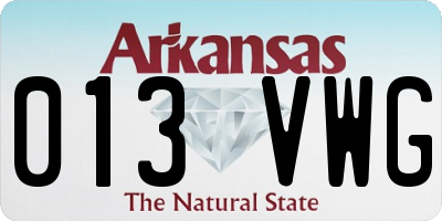 AR license plate 013VWG