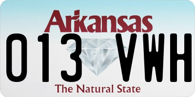 AR license plate 013VWH