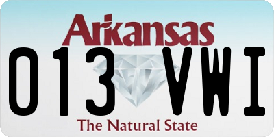 AR license plate 013VWI
