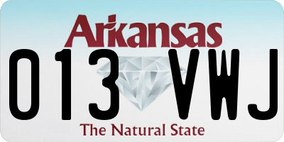 AR license plate 013VWJ