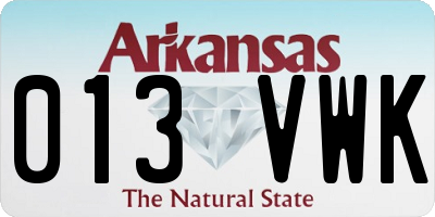 AR license plate 013VWK