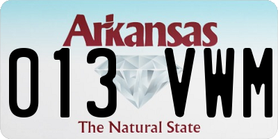 AR license plate 013VWM