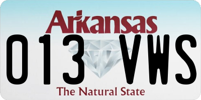 AR license plate 013VWS
