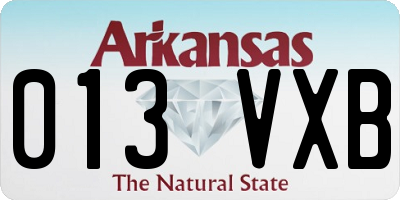AR license plate 013VXB