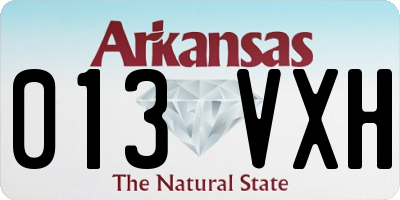 AR license plate 013VXH