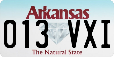 AR license plate 013VXI