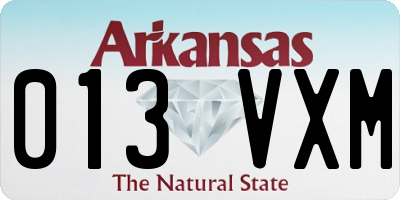 AR license plate 013VXM
