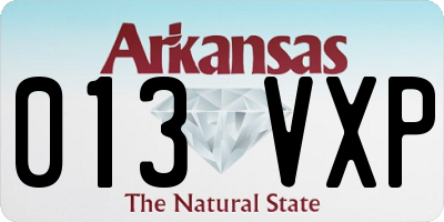 AR license plate 013VXP
