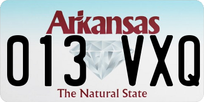 AR license plate 013VXQ