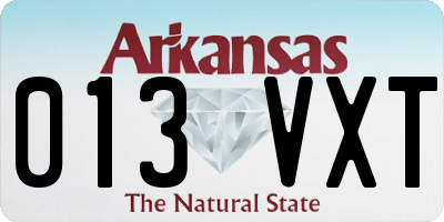 AR license plate 013VXT