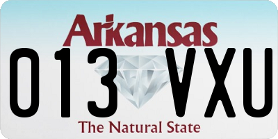AR license plate 013VXU