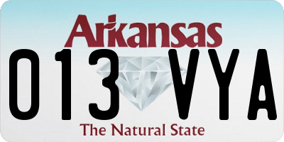 AR license plate 013VYA