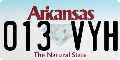 AR license plate 013VYH
