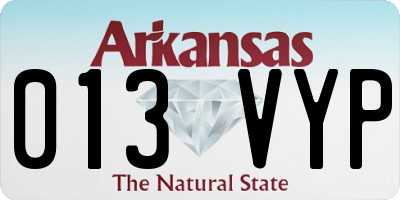 AR license plate 013VYP