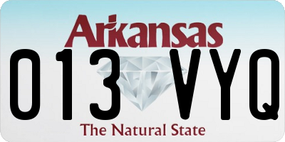 AR license plate 013VYQ