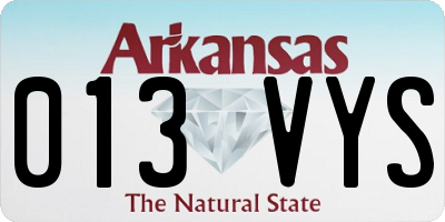 AR license plate 013VYS