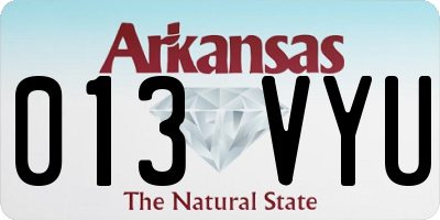 AR license plate 013VYU