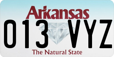 AR license plate 013VYZ