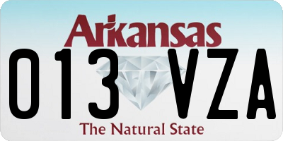 AR license plate 013VZA
