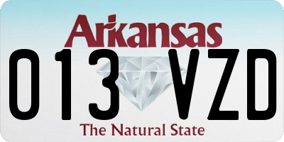 AR license plate 013VZD