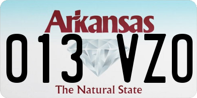 AR license plate 013VZO
