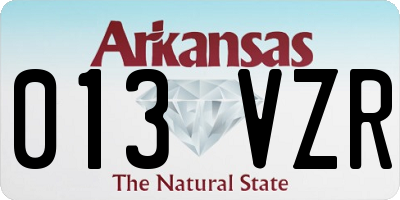 AR license plate 013VZR