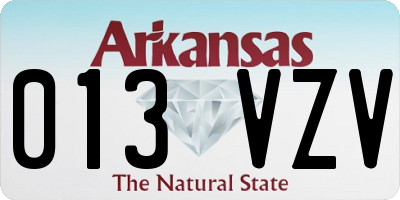 AR license plate 013VZV