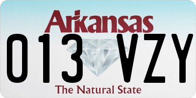 AR license plate 013VZY