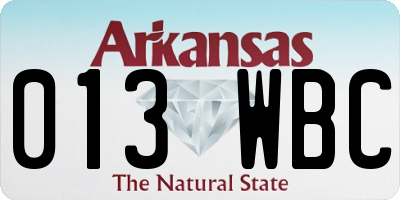 AR license plate 013WBC