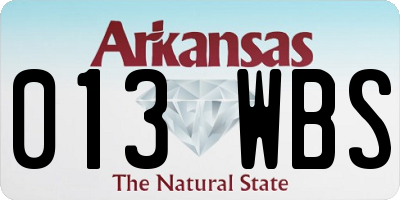 AR license plate 013WBS