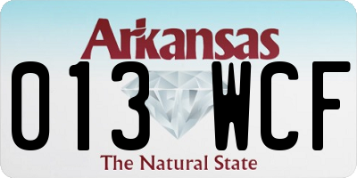 AR license plate 013WCF