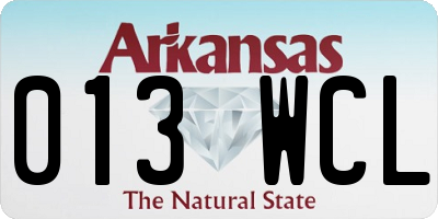 AR license plate 013WCL