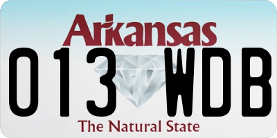 AR license plate 013WDB