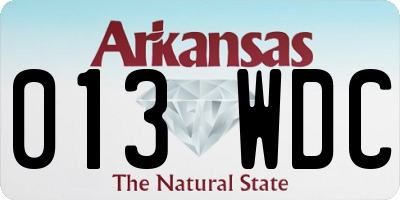 AR license plate 013WDC