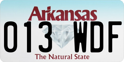AR license plate 013WDF