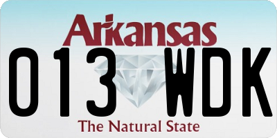 AR license plate 013WDK