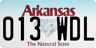 AR license plate 013WDL